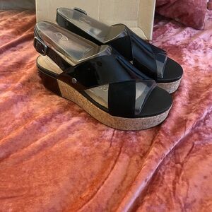 Women's UGGs Black PlatformSandals